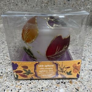 Pier 1 LED Color-Changing Sphere with Leaf Design